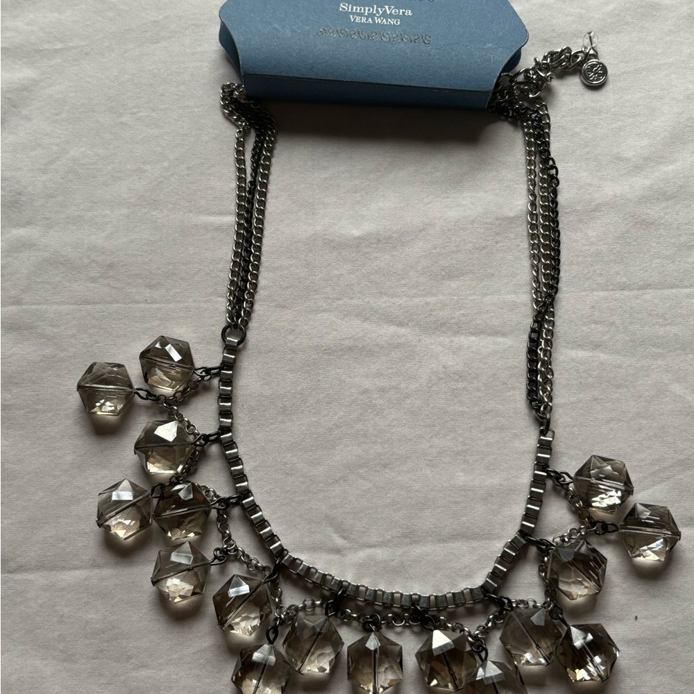 Simply Vera Vera Wang Gray and Silver Necklace